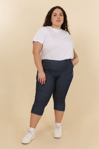Picture of CURVY GIRL STRETCH THREE QUARTER WITH TURN UP